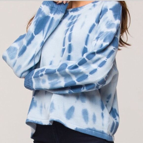 Velvet Heart ZUMA Blue Tie Dye Crew Neck Sweater - Picture 3 of 16